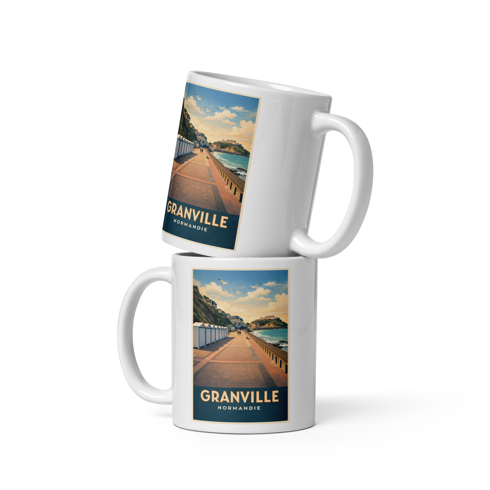 2 mugs Granville Normandie vintage 
