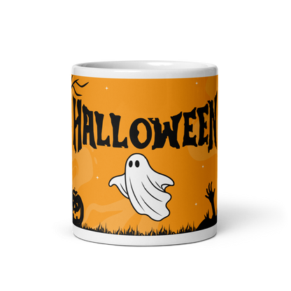 Mug Cimetière Halloween couleur orange - Décoration Effrayante | Atelier MNP