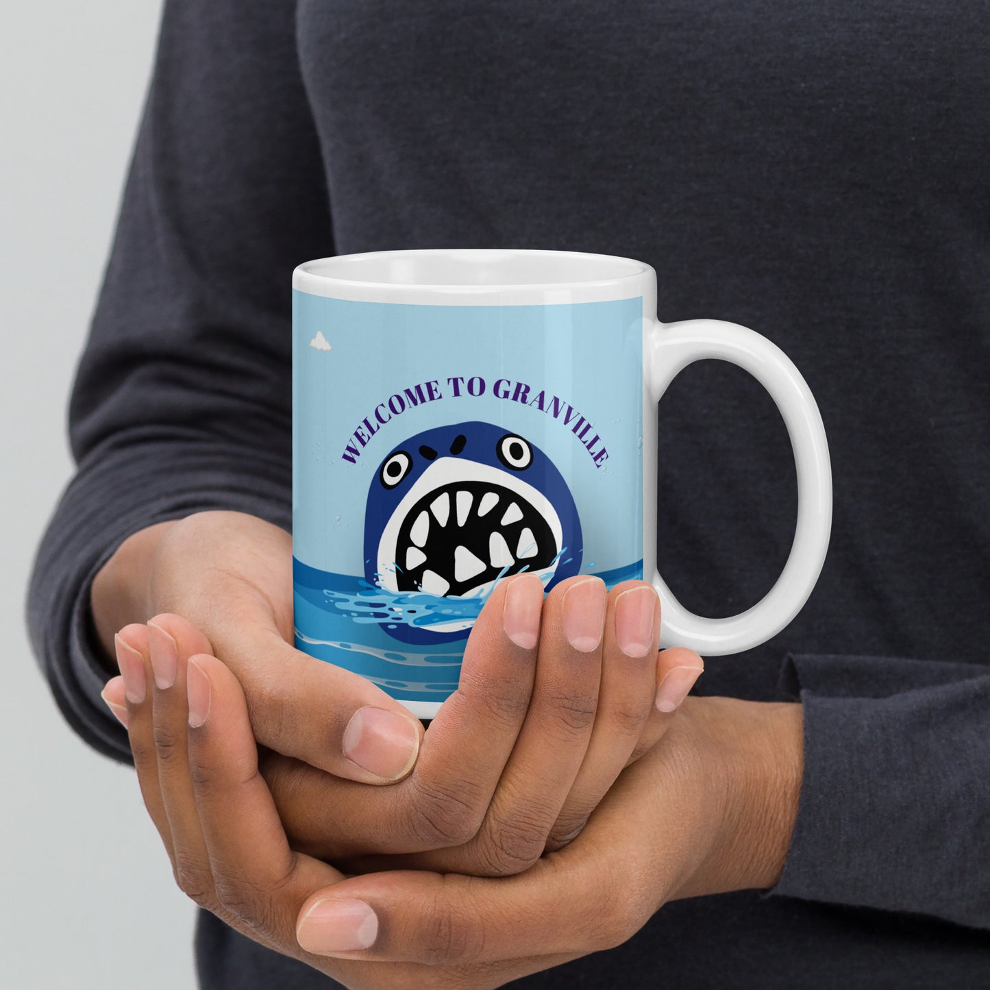 Mug Requin WELCOME TO GRANVILLE - Design Unique Normandie 11 oz