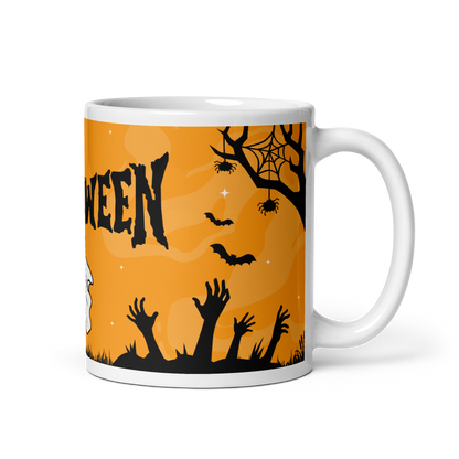 Mug Cimetière Halloween couleur orange - Décoration Effrayante | Atelier MNP